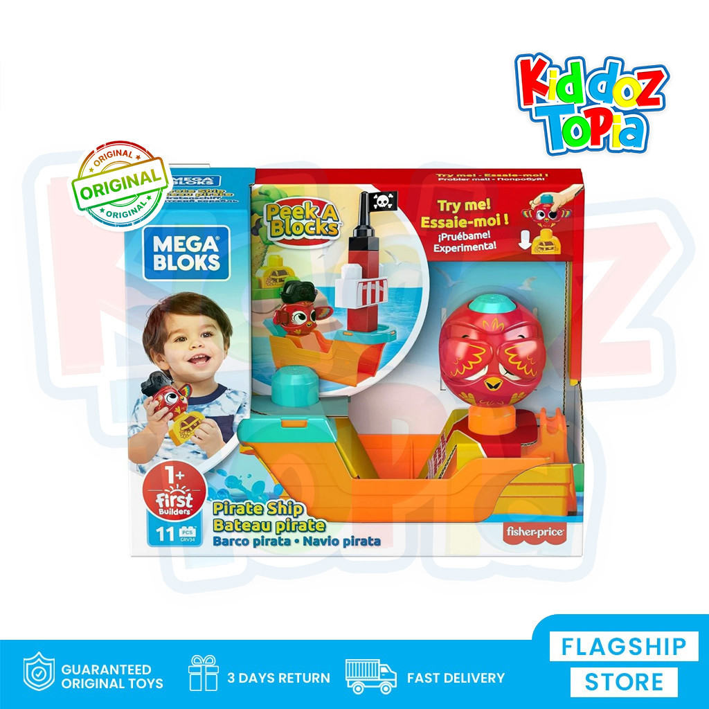 Mega Bloks MEGABLOKS FISHER PRICE Peek  A Blocks Pirate Ship GRV34