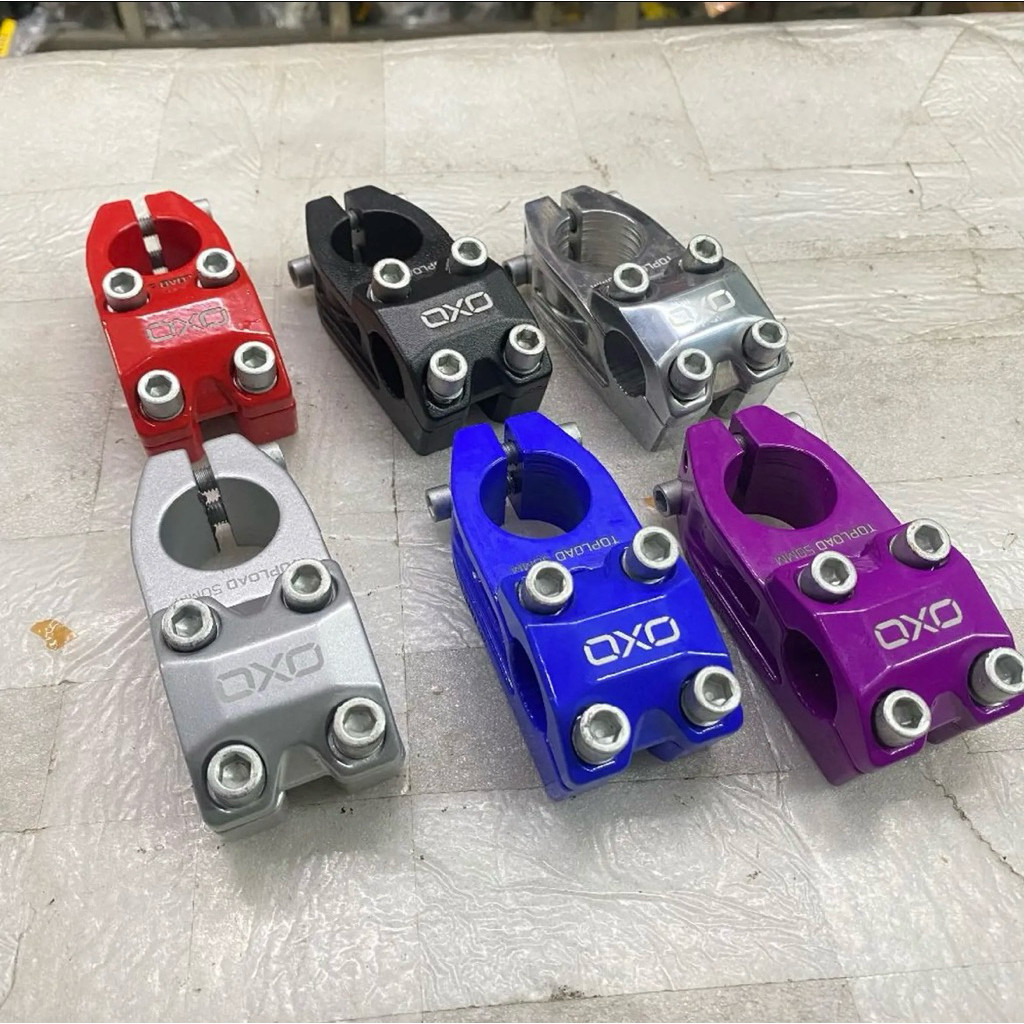 Stem OXO ST-29 BMX Top Load for BMX - Stem BMX OXO Topload ST 29 50mm Hitam Silver Biru Merah Ungu C