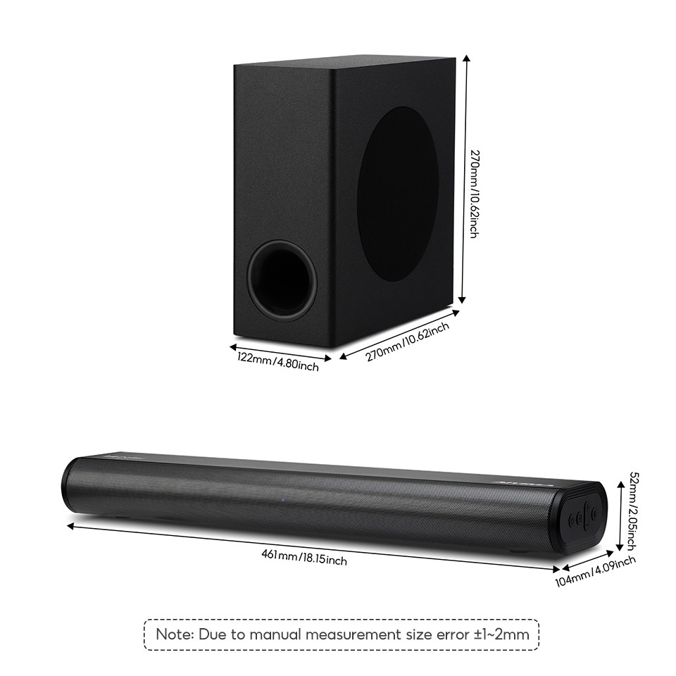 S07 Dolby 21 Sound Bar 150W Soundbars With Wireless Subwoofer for TV Home Sound System Speaker Bluet