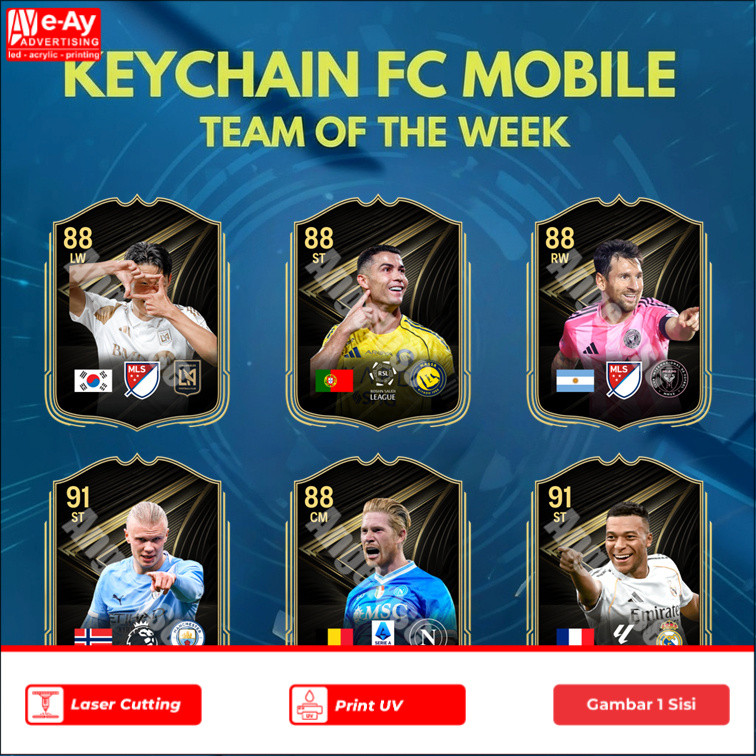 Gantungan Kunci FC Mobile FIFA 26 Team of the Week (UV Print) 1 Pcs - Eay Advertising