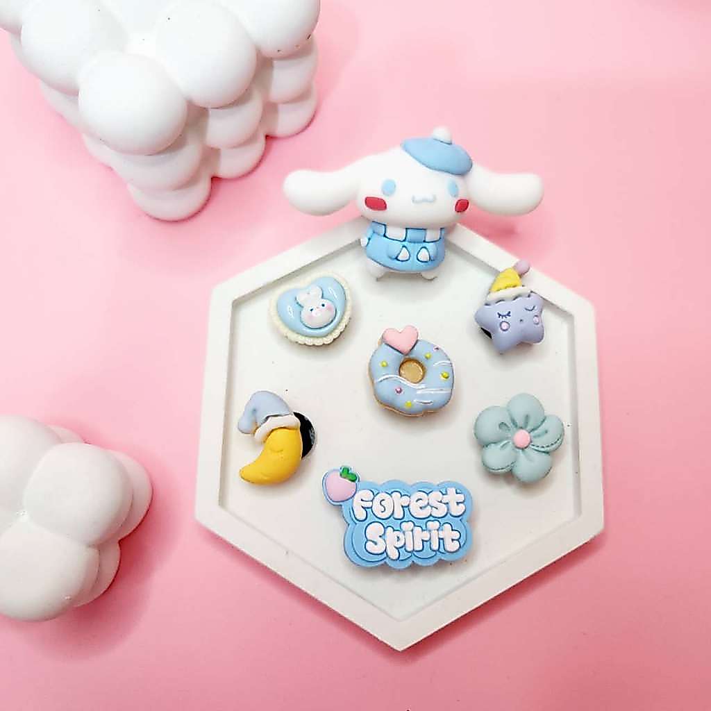 Pin Charm Aksesoris Hiasan Sandal Baim Pin Kancing Sendal Kodok Bahan Pvc