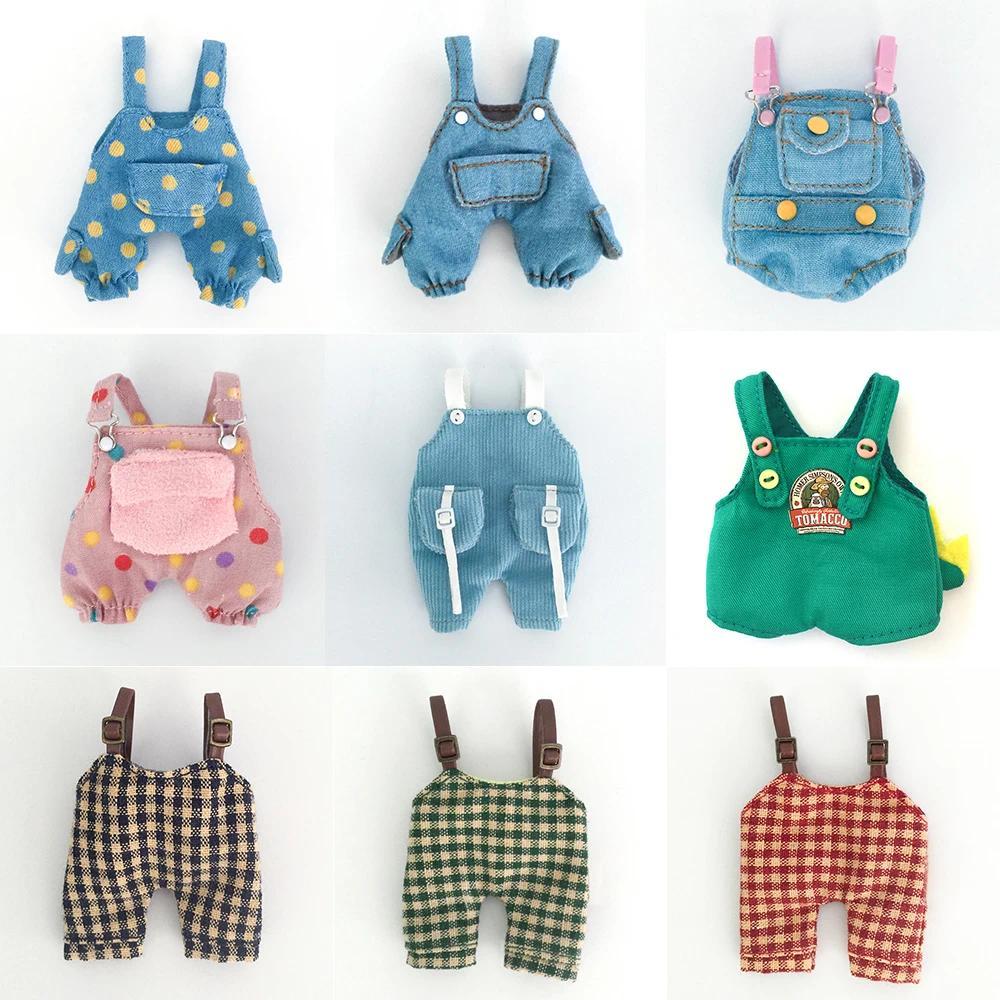 New Ob11 Doll Accessories Fashion Denim Overalls Kawaii Clothes For Ob11,Molly, Gsc,1/12 Bjd,Body9,Y