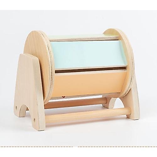 Montessori Apparatus Pastel Object Permanence Macaroon Color Toddler - Spinning Drum