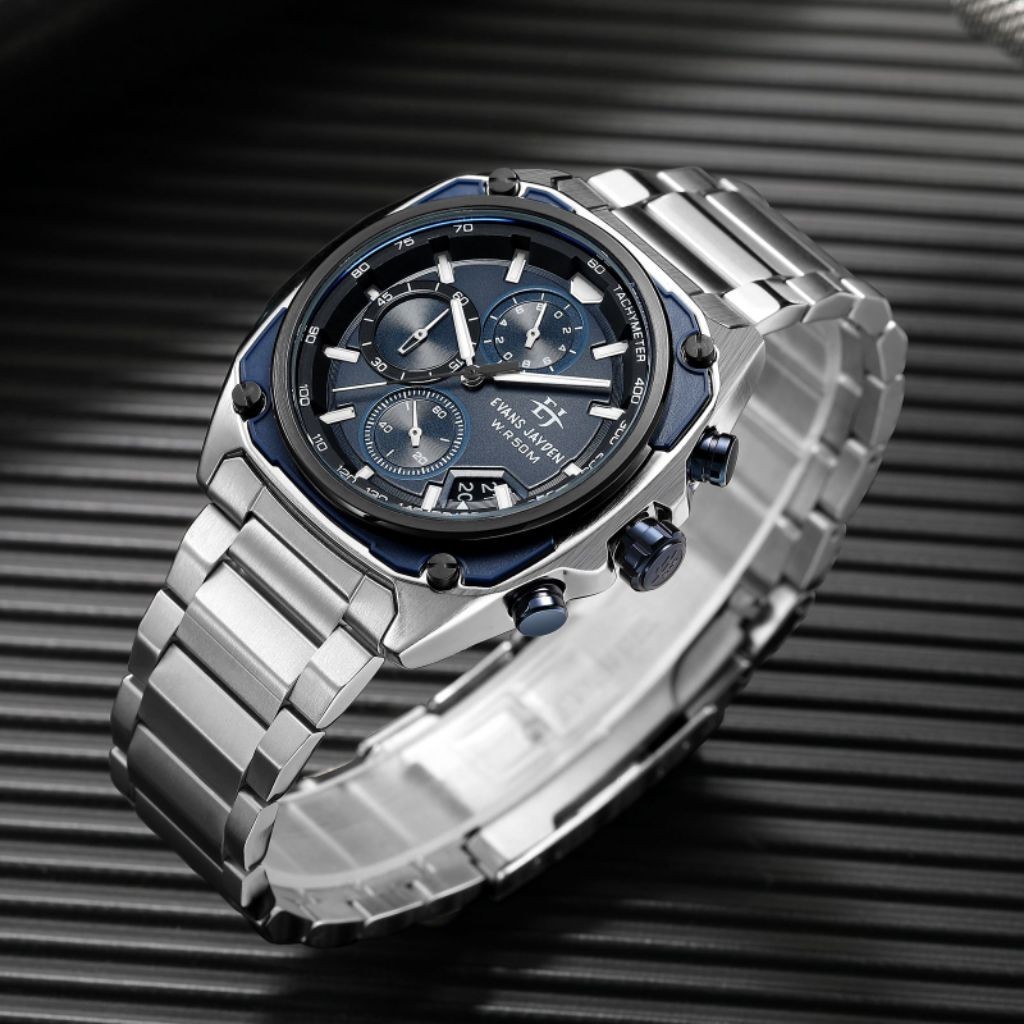 PROMO DISKON 7.7 JAM TANGAN PRIA EVANS JAYDEN Original Chrono Aktif Semua 9604 RT