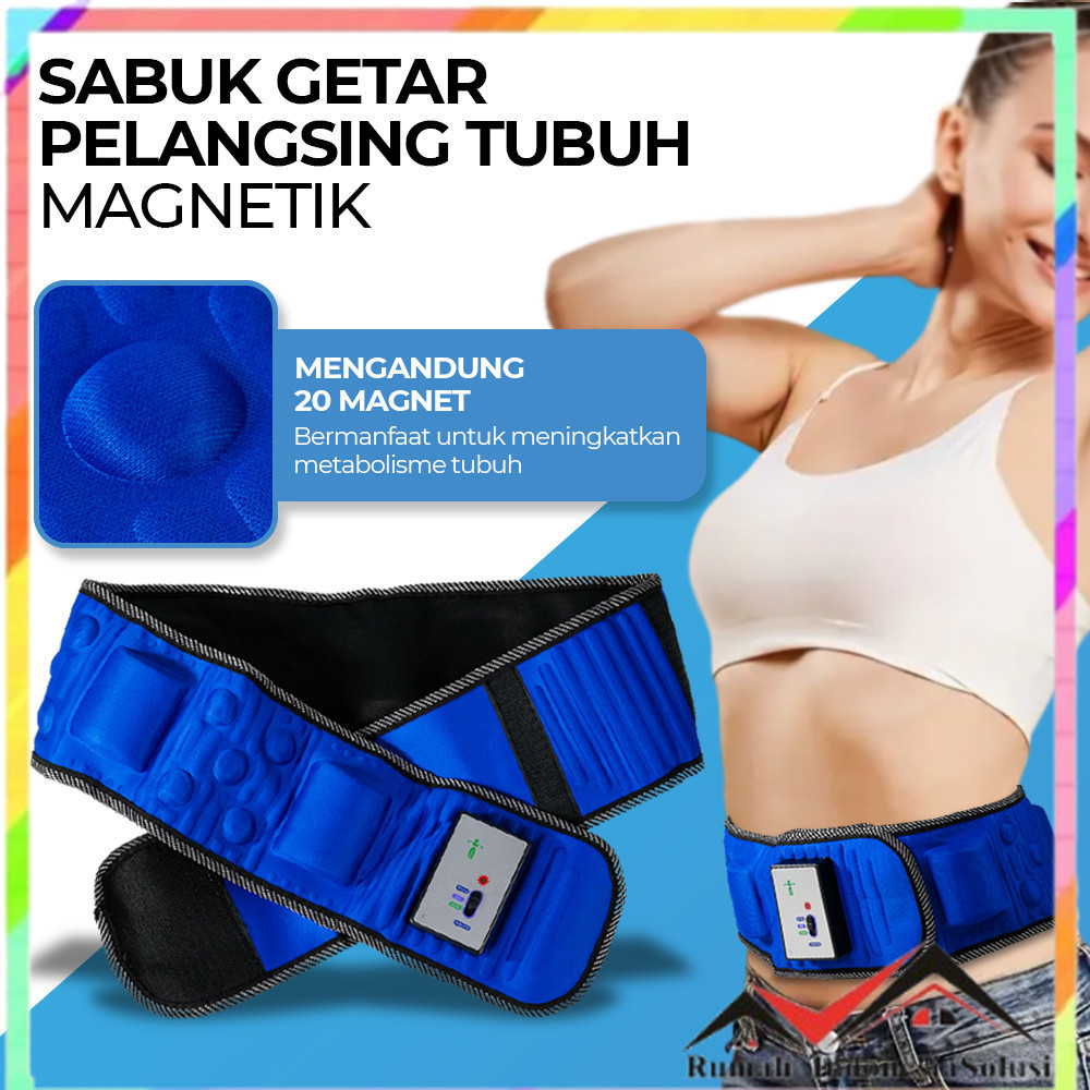 

- Sabuk Getar Pelangsing Tubuh Magnetik Heating Vibrating Belt Massager - X5 -