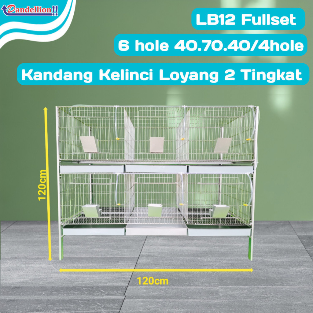 Kandang Hewan peliharaan | Kandang Kelinci Galvanis | Rabbit Cage LB12 2 tingkat