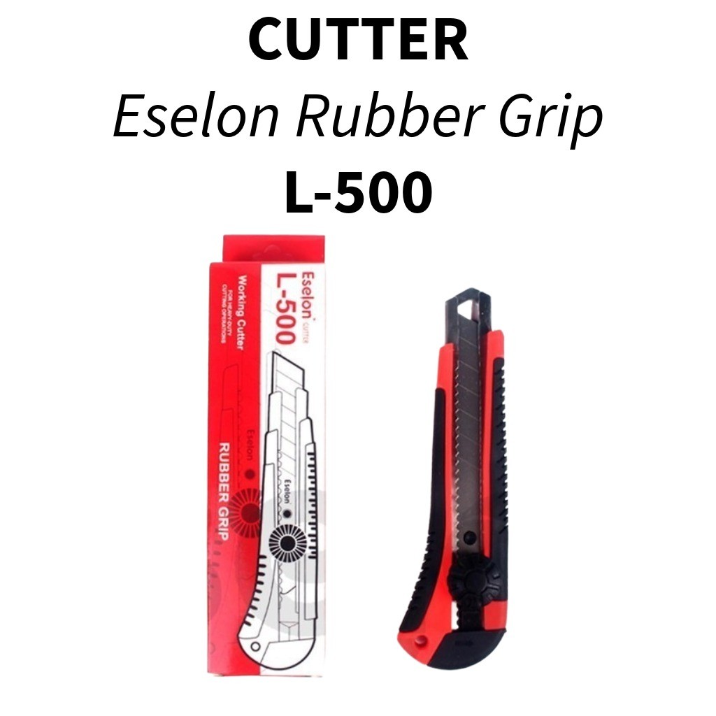 

1buah Pisau Cutter RUBBER GRIP ( L-500 ) / 1pcs Pisau Cutter Eselon