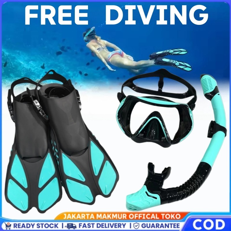 RUBANGRAU   Kacamata Renang Snorkeling Sirip Renang Sirip Menyelam Kacamata Snorkeling Menyelam Pera