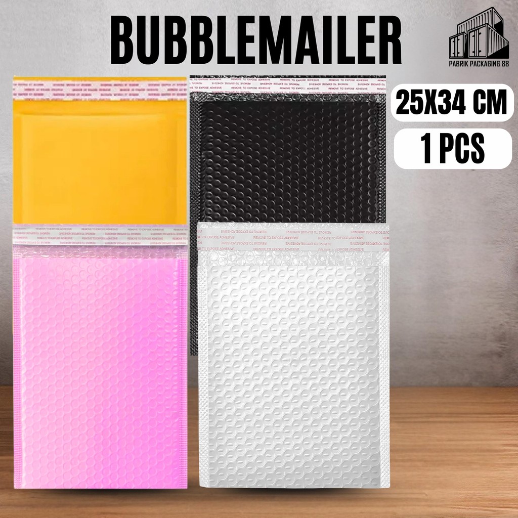 

Amplop Bubble Mailer 25X30 Cream Putih Hitam Pink Tosca Polybubble Bubblemailer Packing Online Shop