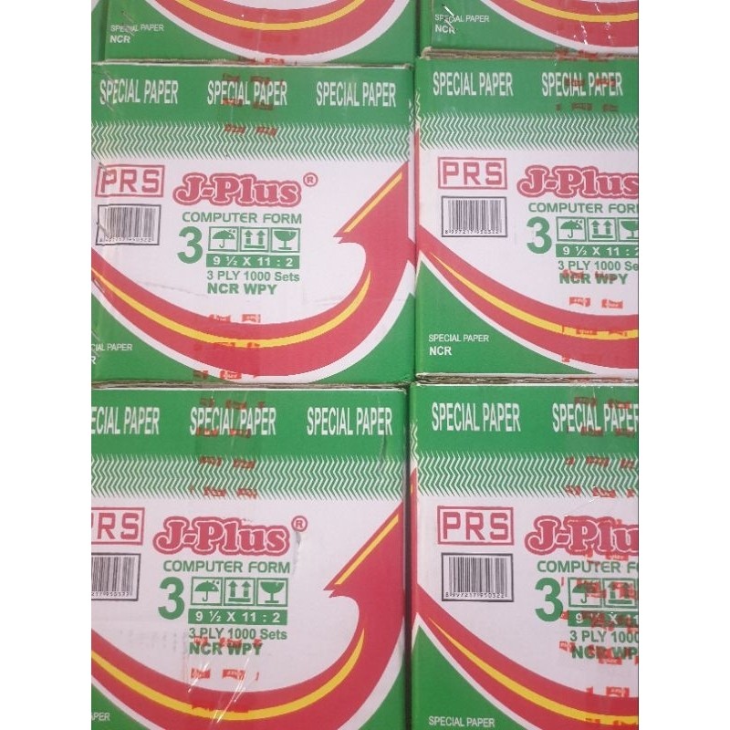 

CF Continuous Form 3ply PRS merk JPLUS isi 1000sets 9.5x11 /2. kertas komputer untuk print nota/invoice. NCR langsung tembus tanpa karbon