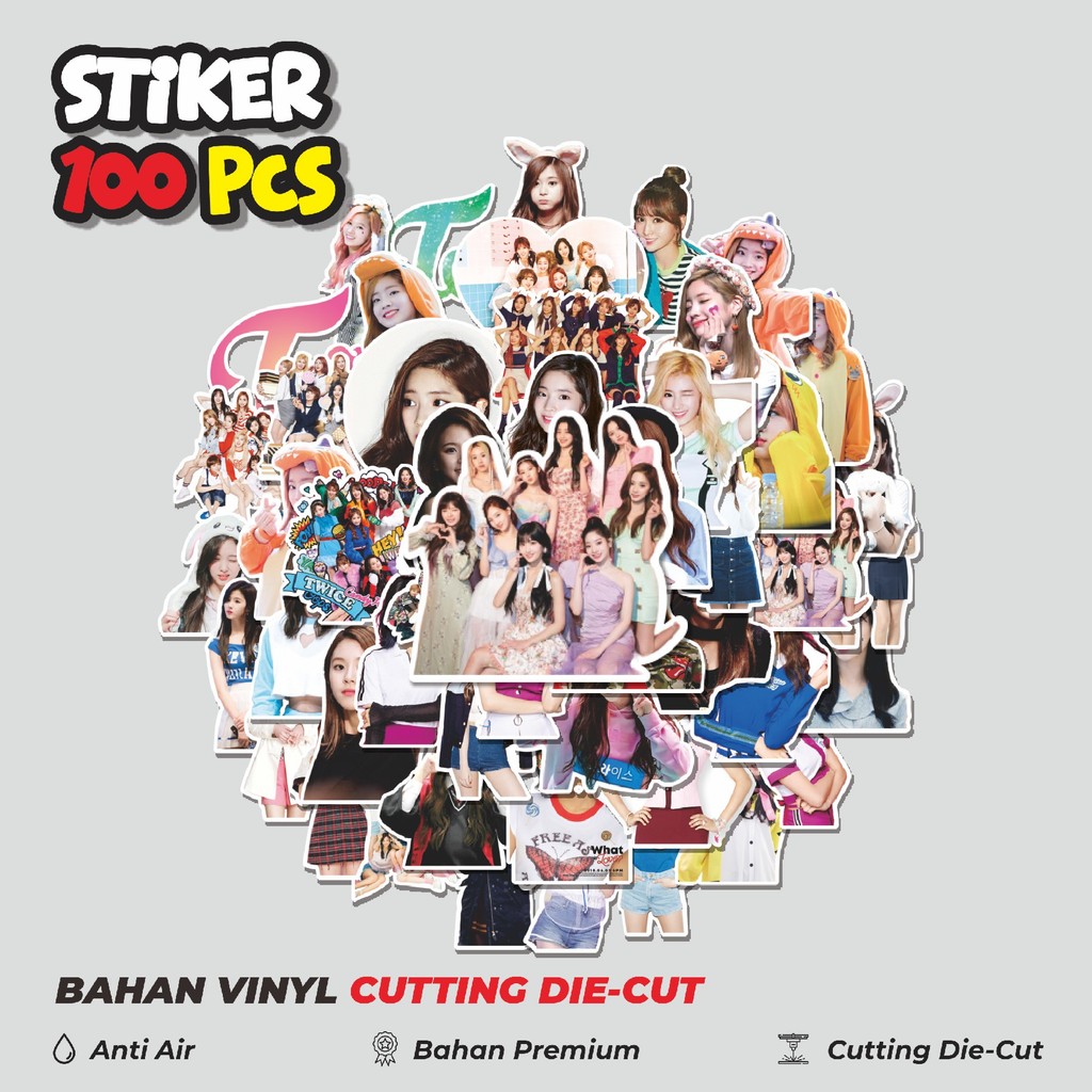 

Terbaru! 50 pcs Stiker Twice Girls Band Dekorasi Lucu Kreatif untuk Notebook, Skateboard, HP
