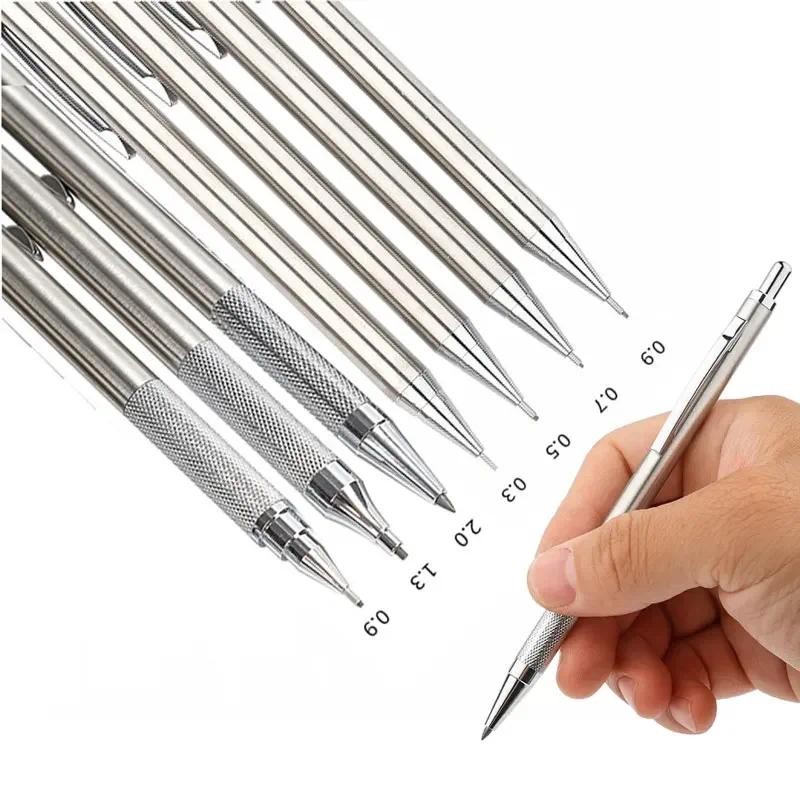 

Full Metal Mechanical Pencil Set 0.3 0.5 0.7 0.9 1.3 2.0mm HB Automatic Pencil With Leads,for Art Drawing Writing Sketchin
