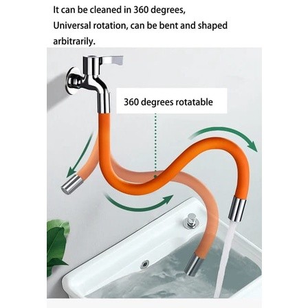 sambungan kran air fleksibel selang air elastis 360 universal