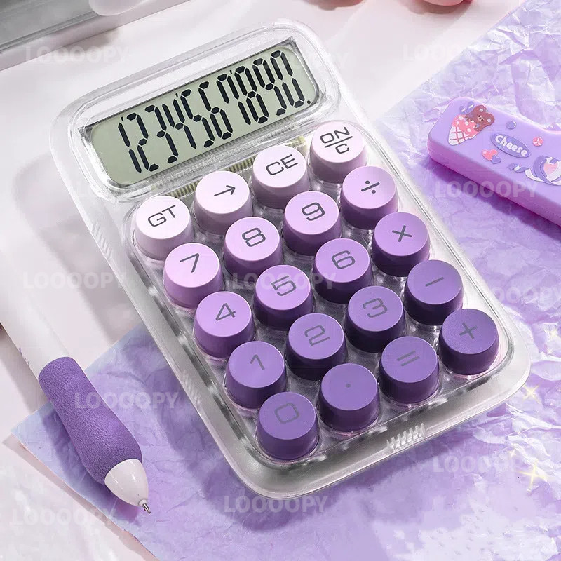 

LOOOOPY Kalkulator Tenaga Surya Layar Besar 10 Digit Tampilan HD Calculator Model Transparan KINCIZEN 819