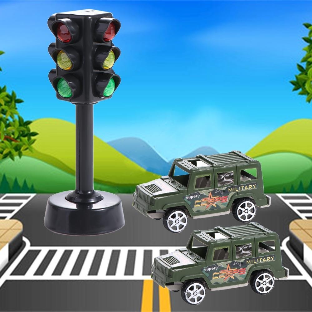 Early Educational Mini Traffic Light Crosswalk Light Traffic Safety Model Road Light Signal Mini Tra