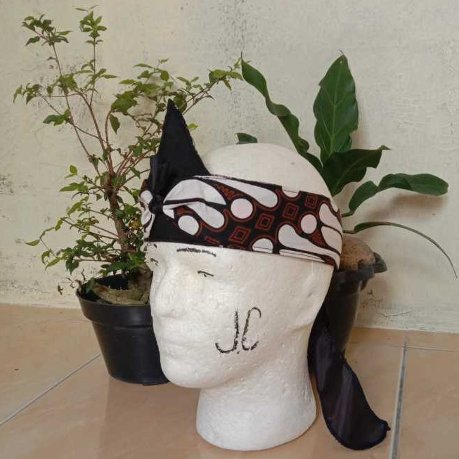 IKAT KEPALA MOTIF BATIK LORENG  - IKAT KEPALA INSTAN - UDENG BATIK - TOTOPANG SUNDA DEWASA bisa cod