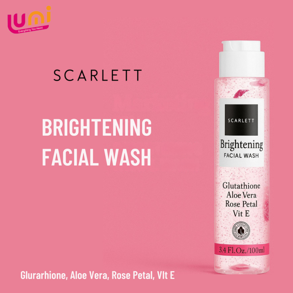 Scarlett Whitening Facial Wash Sabun Cuci Muka Pemutih Wajah Scarlet Whitening Pembersih Wajah Origi
