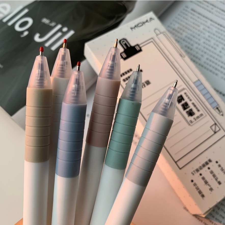 

-JOJU- PULPEN GEL MEKANIK POLOS ISI 6PCS DAN 5PCS / PULPEN GEL MEKANIK