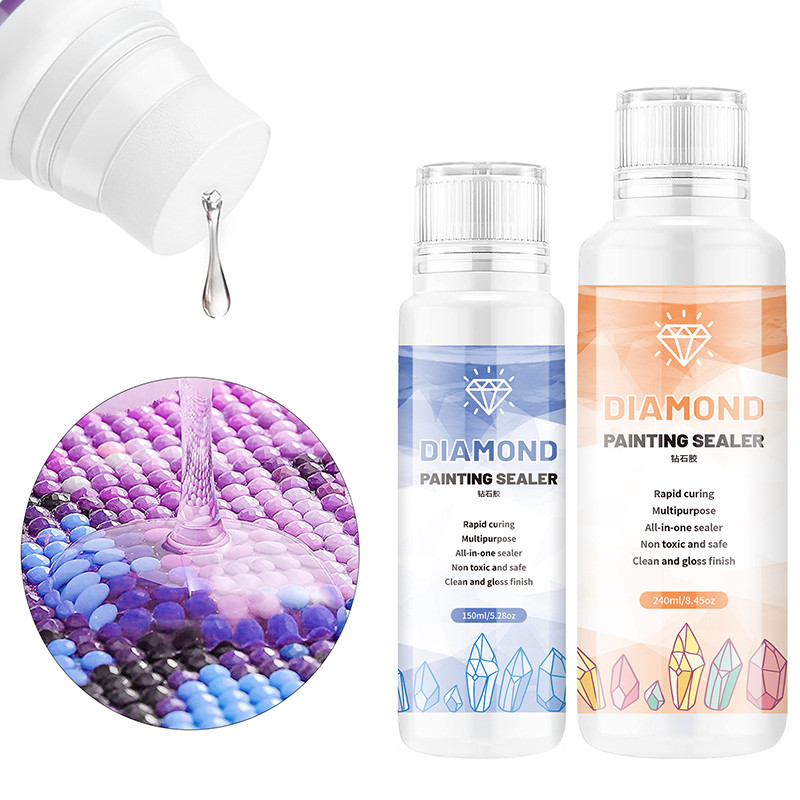 

Diamond Painting Sealer 5D Diamond Painting Art Glue 60/120/150/240/480ML Continuous Hold Gloss Effect Diamond Painting Puzzle