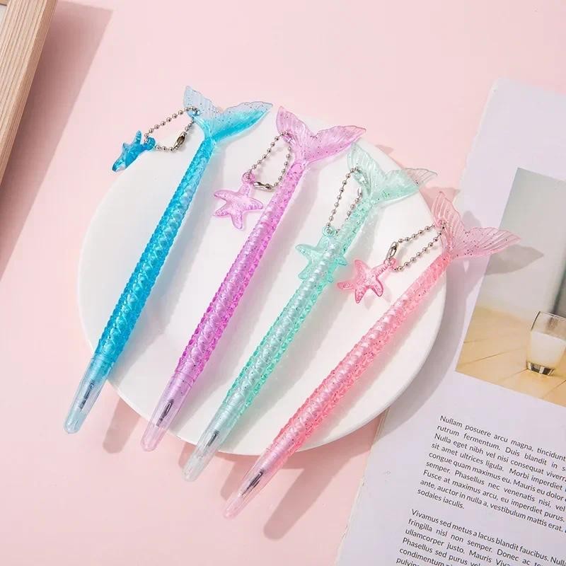 

40 pcs/lot Mermaid Glitter Pendant Gel Pen Cute 0.5mm black ink Neutral Pen School Office writing Supplies Promotional Gift