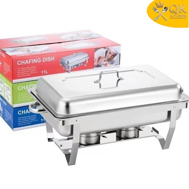 Chafing Dish Prasmanan Wadah Makanan Saji Stainless Steel Prasmanan