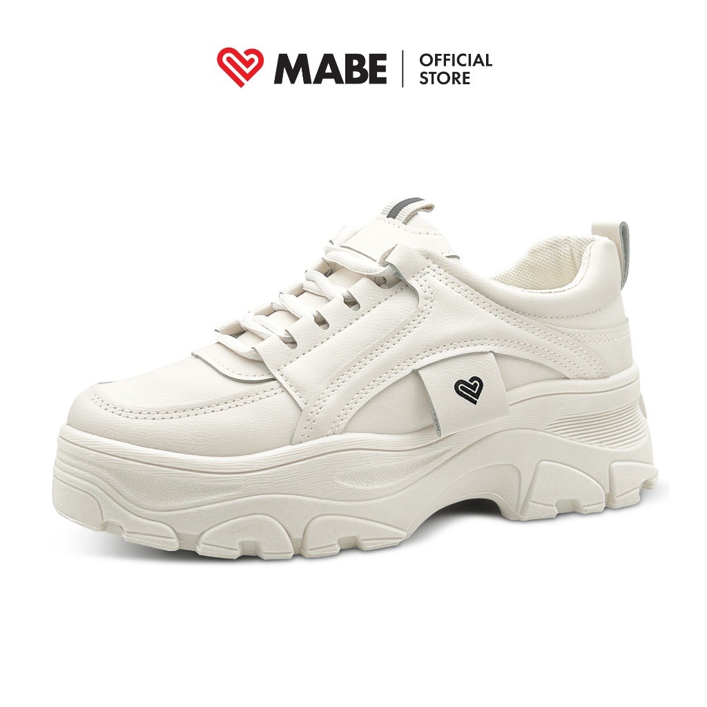 ABRISD MABE Suzy Sepatu Sneakers Wanita Krem Putih Kasual Korea Sport Shoes Cream White
