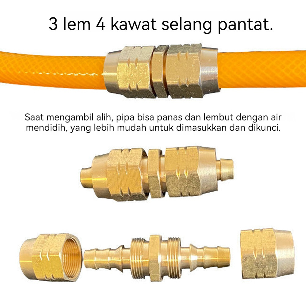Sambungan selang Kuningan/nepel selang/ bahan kuningan super/ Nepel Lurus kuningan/Sambungan Selang 