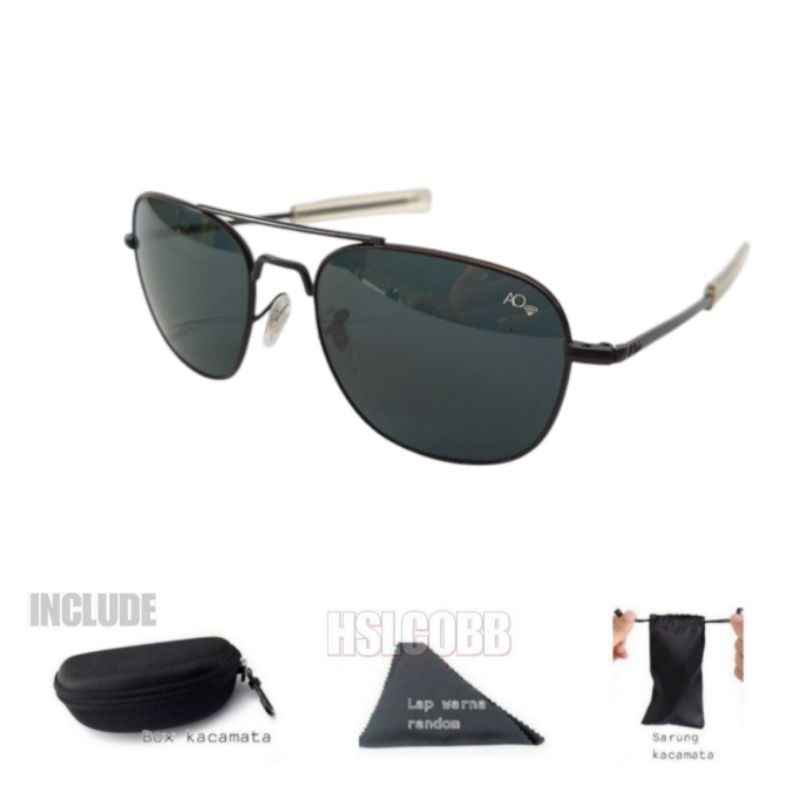 Kacamata Gaya Pilot Kaca Anti UV Pria Wanita