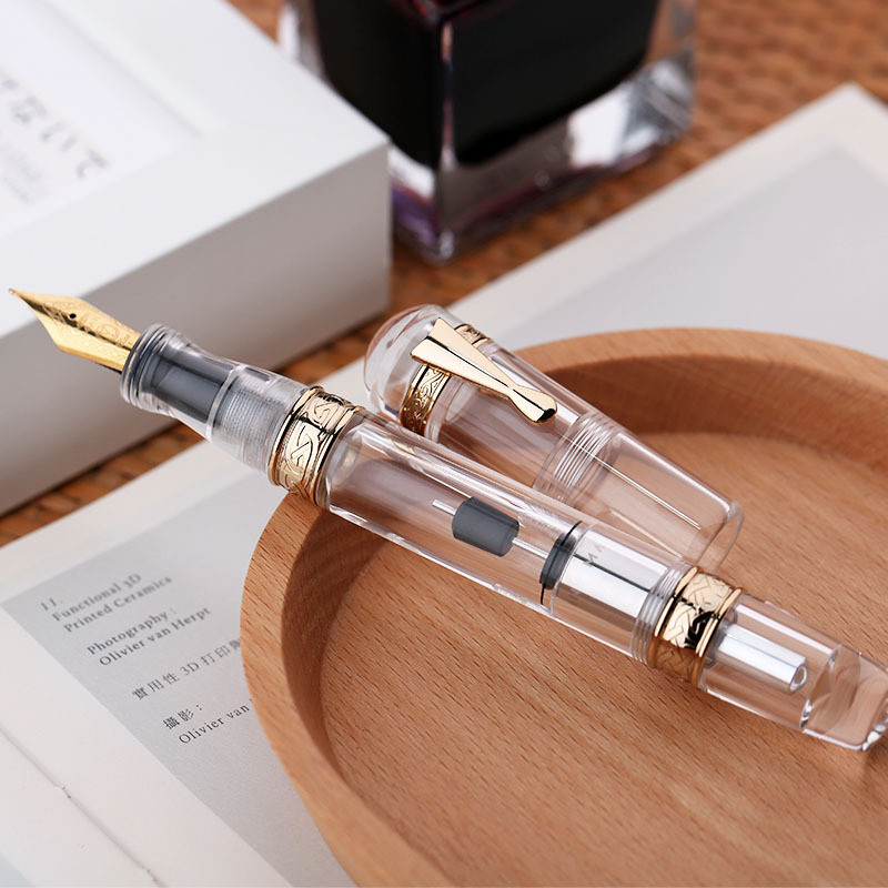 

C5 MAJOHN Transparent Leak Proof Large Capacity Pen Holder Ink Storage Adult Student Writing Practice Color Ink Iridium Pen