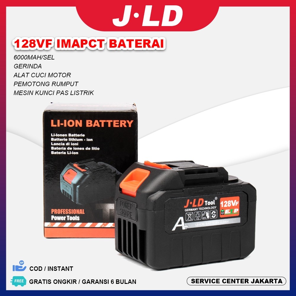 JLD Baterai impact 128vf Baterai Bor Cordless 128Vf 4.0Ah impact jld grinder jld jet cleaner jld