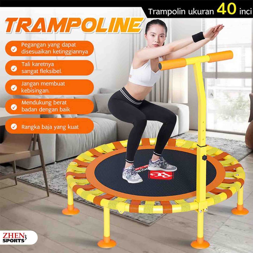 ZHEN SPORT GYM TRAMPOLIN / TRAMPOLINE FITNESS UKURAN 40" - TL-40T TRAMPOLIN DEWASA ALAT OLAHRAGA OUT