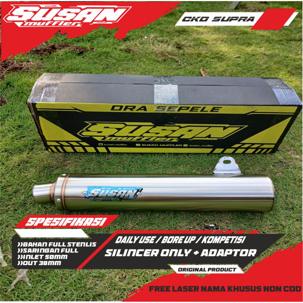 SILINCER KNALPOT STANDAR RACING CKD SILINSER CKD SUPRA 125 SATRIA FU VIXION SONIC ORIGINAL SUSAN MUF