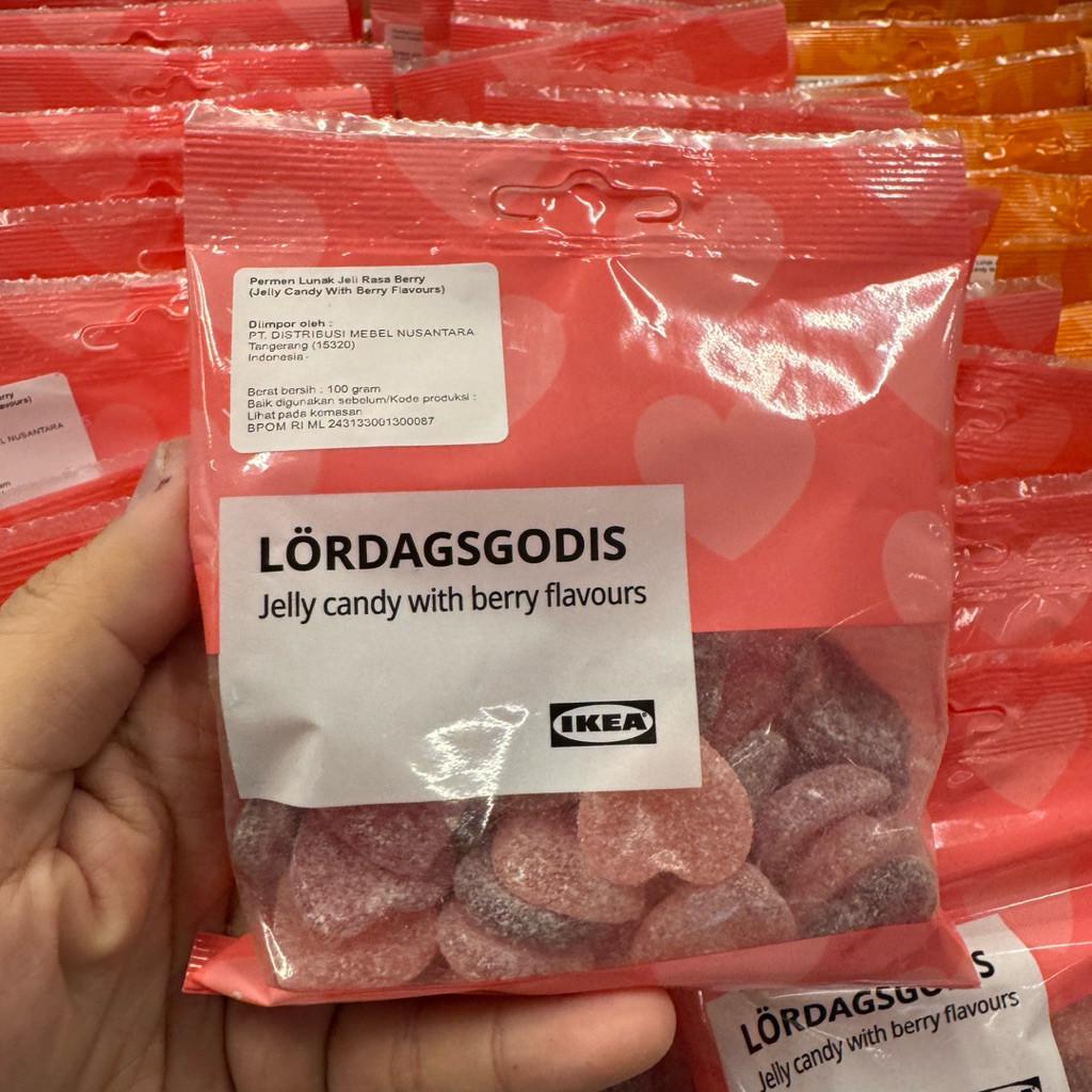 

Permen Jelly Candy Cola Berry Permen IKEA Lordagsgodis