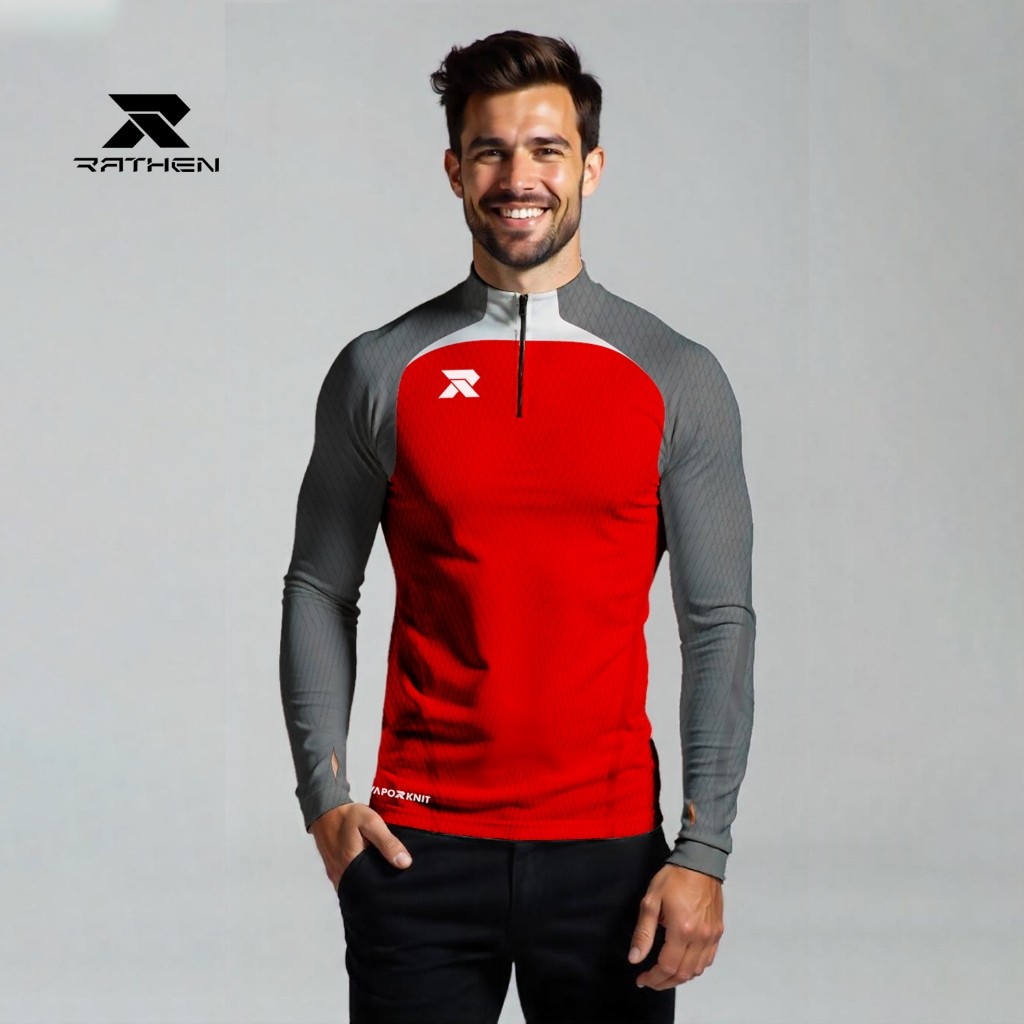 RATHEN - MIDLAYER VAPOR PRO 2.0 JAKET TRAINING OLAHRAGA PRIA LENGAN PANJANG RUNNING BOLA GYM