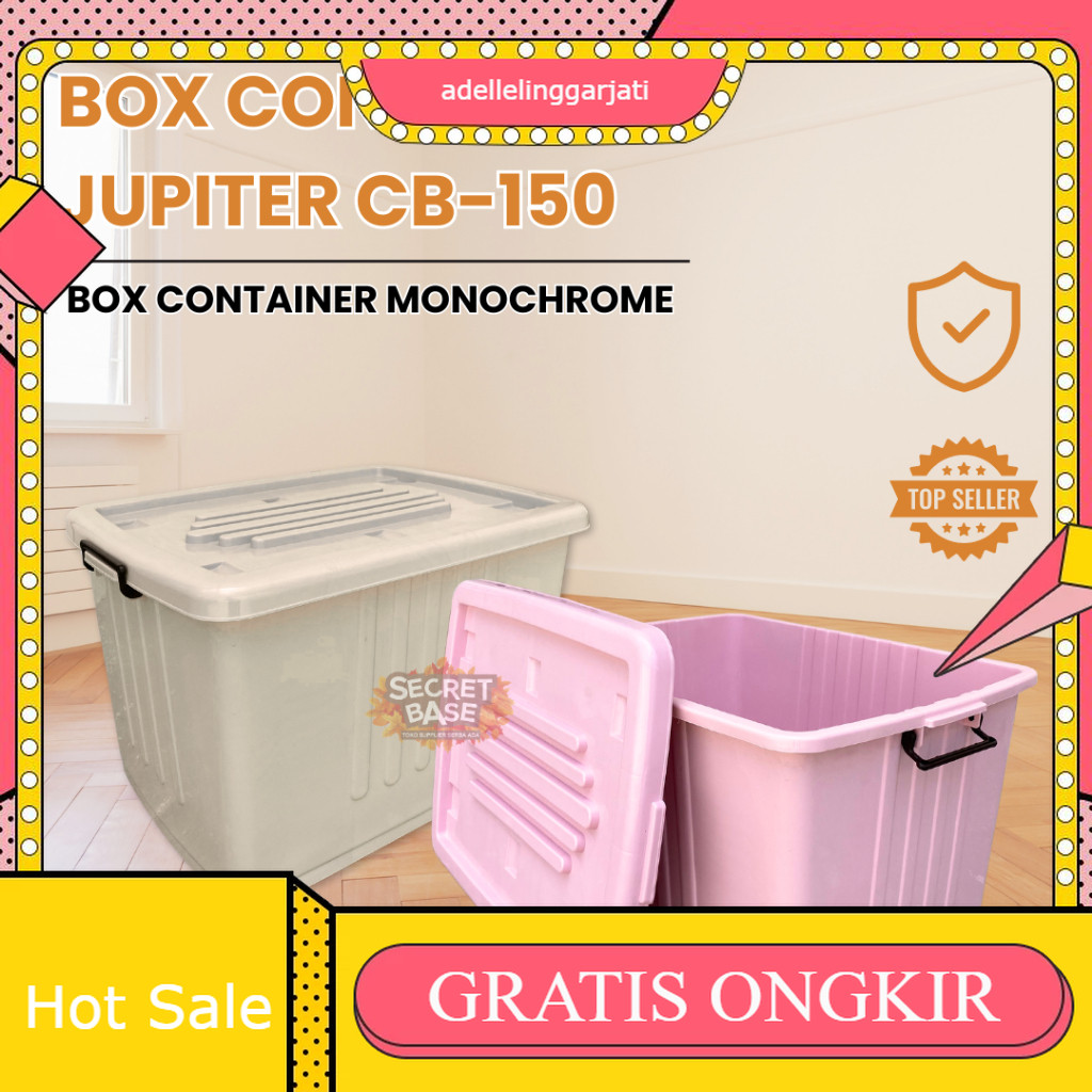 BOX CONTAINER 150 LITER + RODA - Kontainer Box / Container Box Plastik