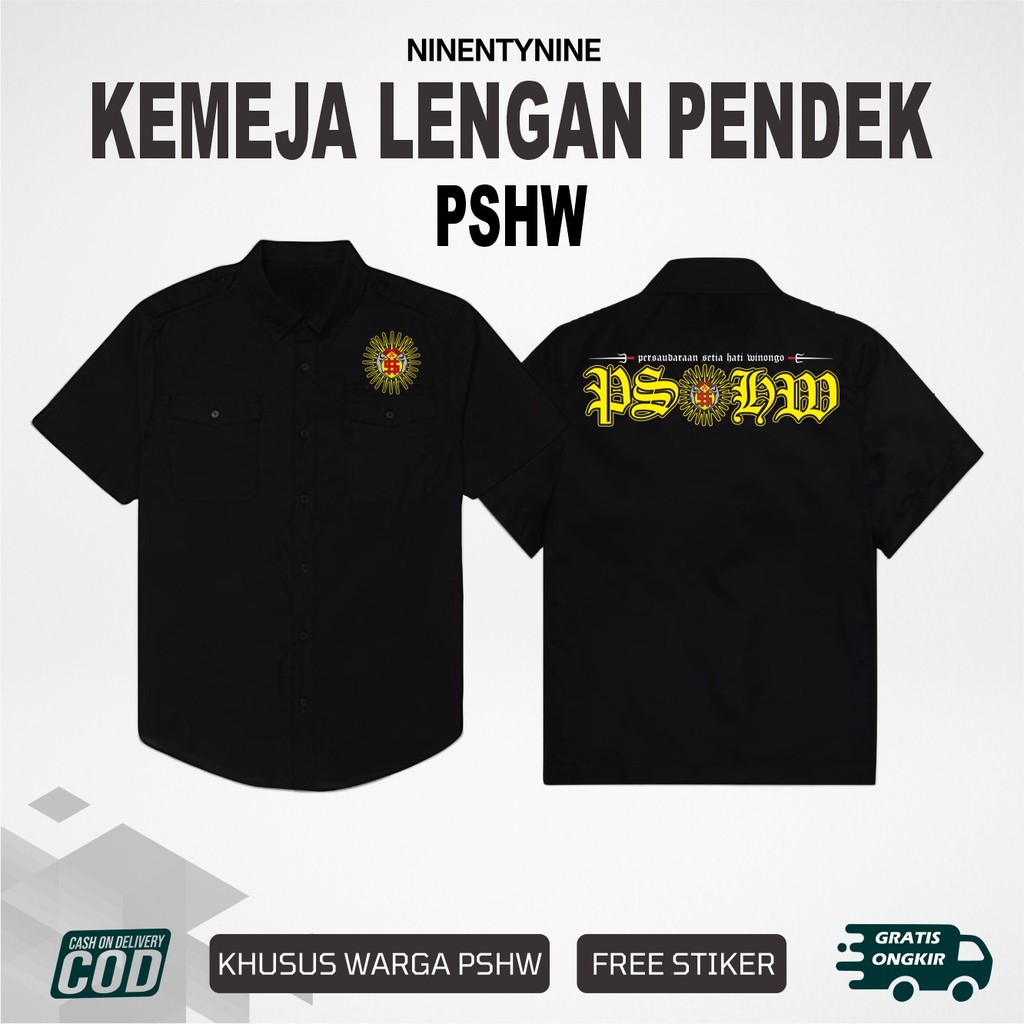 Kemeja PDL Bordir Lengan Panjang Pendek Persaudaraan Setia Hati Winongo PSHW
