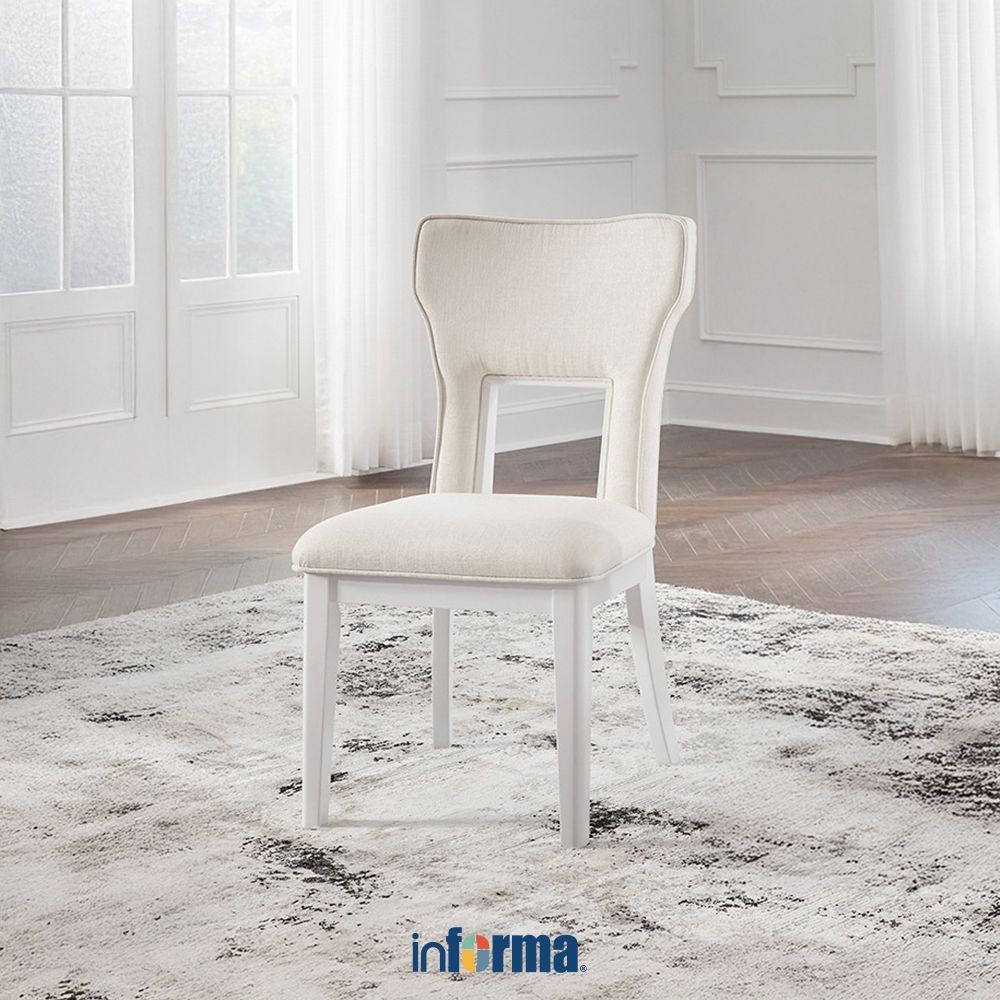 Informa Ashley Chalanna Meja Makan - Putih Dining Table Meja Makan Minimalis Ruang Makan Meja Minima