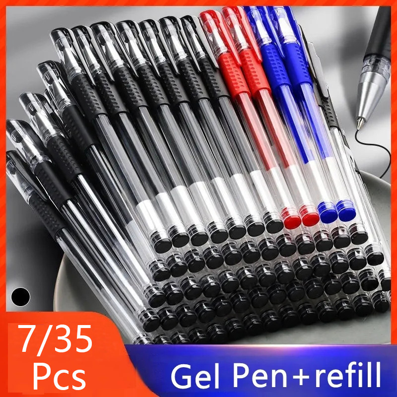 

Gel Pen Set School Supplies Black Blue Red Ink Color 0.5mm Ballpoint Pen Kawaii Pen Writing Tool School Office Stationery