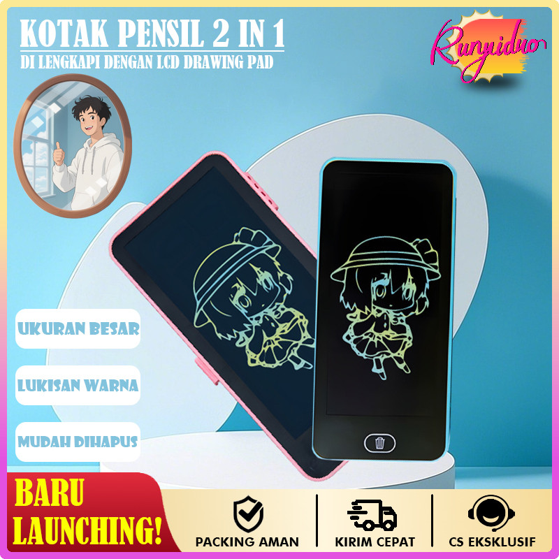 

Drawing Box Kotak Pensil Dan Papan Coret Kreatif Anak Dengan Digital Pad Edukasi