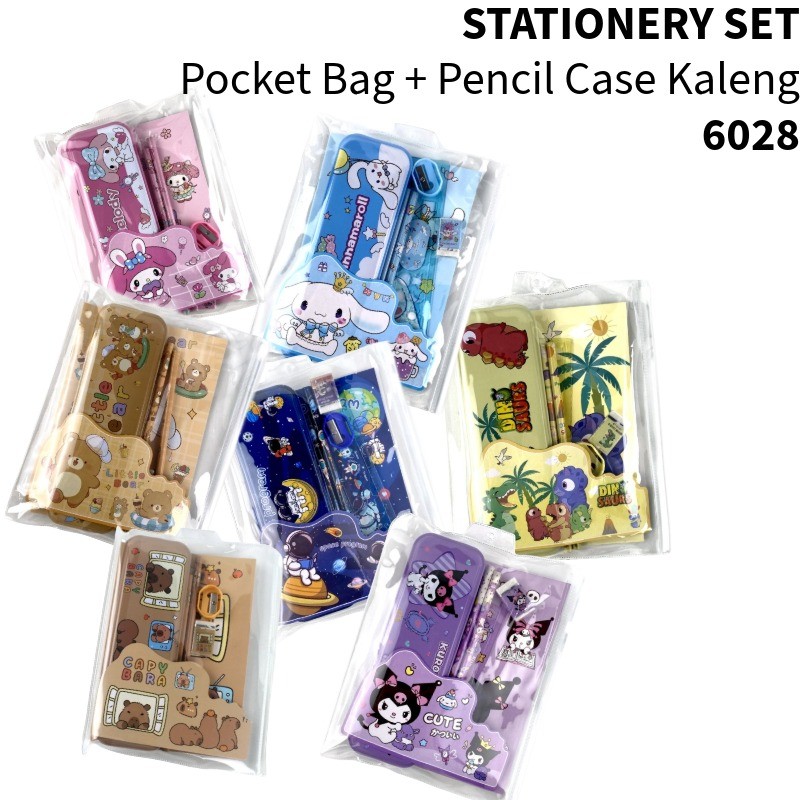

❤️️8in1 Stationery Set Mika 6028 /Paket Alat Tulis Ziplock Karakter❤️️