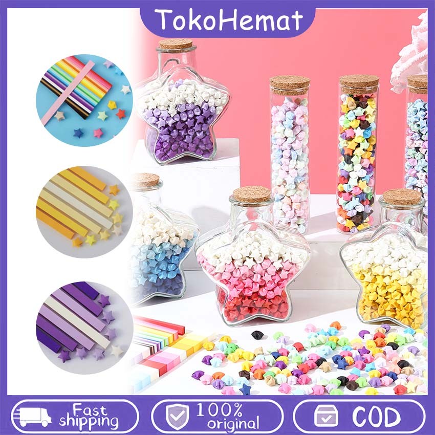 

540PCS Kertas Bintang Origami Origami Paper Star Warna Origami Star Kertas Untuk Bintang Gradient Color