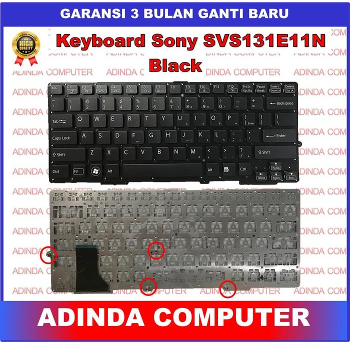 Keyboard Sony Vaio SVS 13 SVS1311 SVS131 SVS13118 SVS13128 S13118ECB S13128CCW