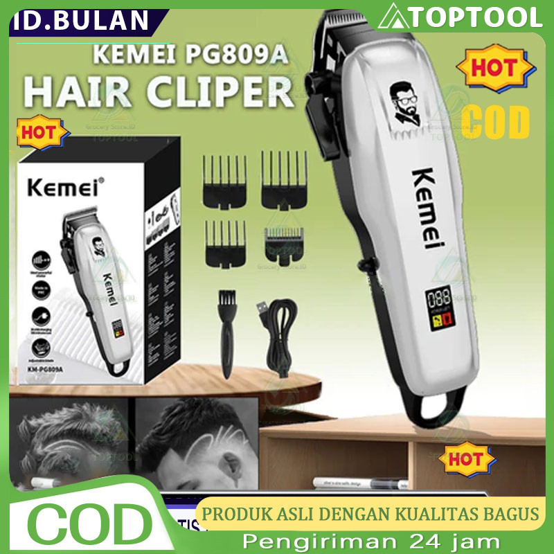 Original KEMEI 809A Alat Cukur Rambut Kemei KM 809A Mesin Cukur Cordless HAIR CLIPPER TRIMMER