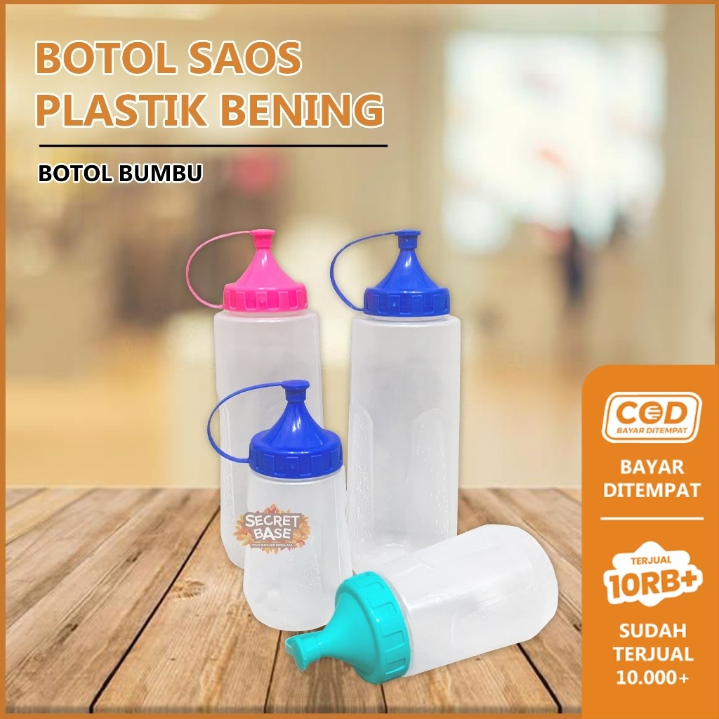 BOTOL KECAP - Botol Saos Plastik / Botol Saus Estetik / Tempat Sambal