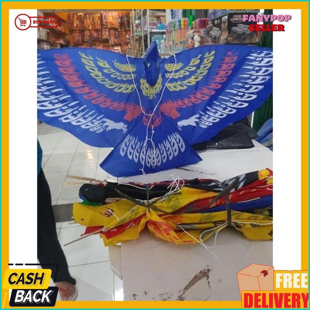 %& Layangan Hias Burung Elang Kain Parasut Lipat Terlengkap Dan Termurah #@