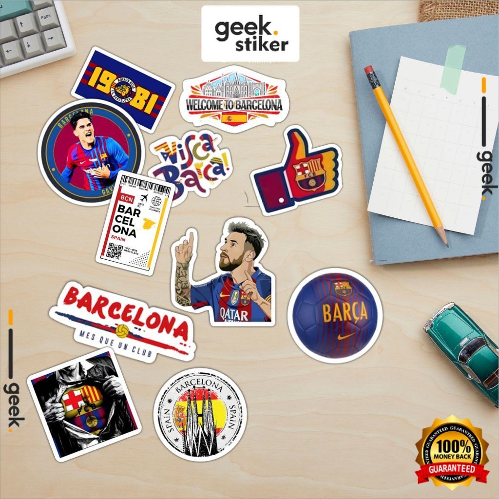 

Stiker Pack Barcelona Aesthetic | Stiker Paper Vinyl Waterproof Anti Air | Stiker Laptop Bola Helm Jurnal Scrapbook Wallpaper