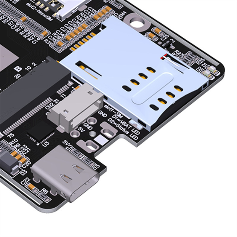 SQPP-M.2 B-Key WWAN 5G Iot Card Slot To USB Tyep-C 4G LTE 5G Module Adapter Card Support 2230/3042/3