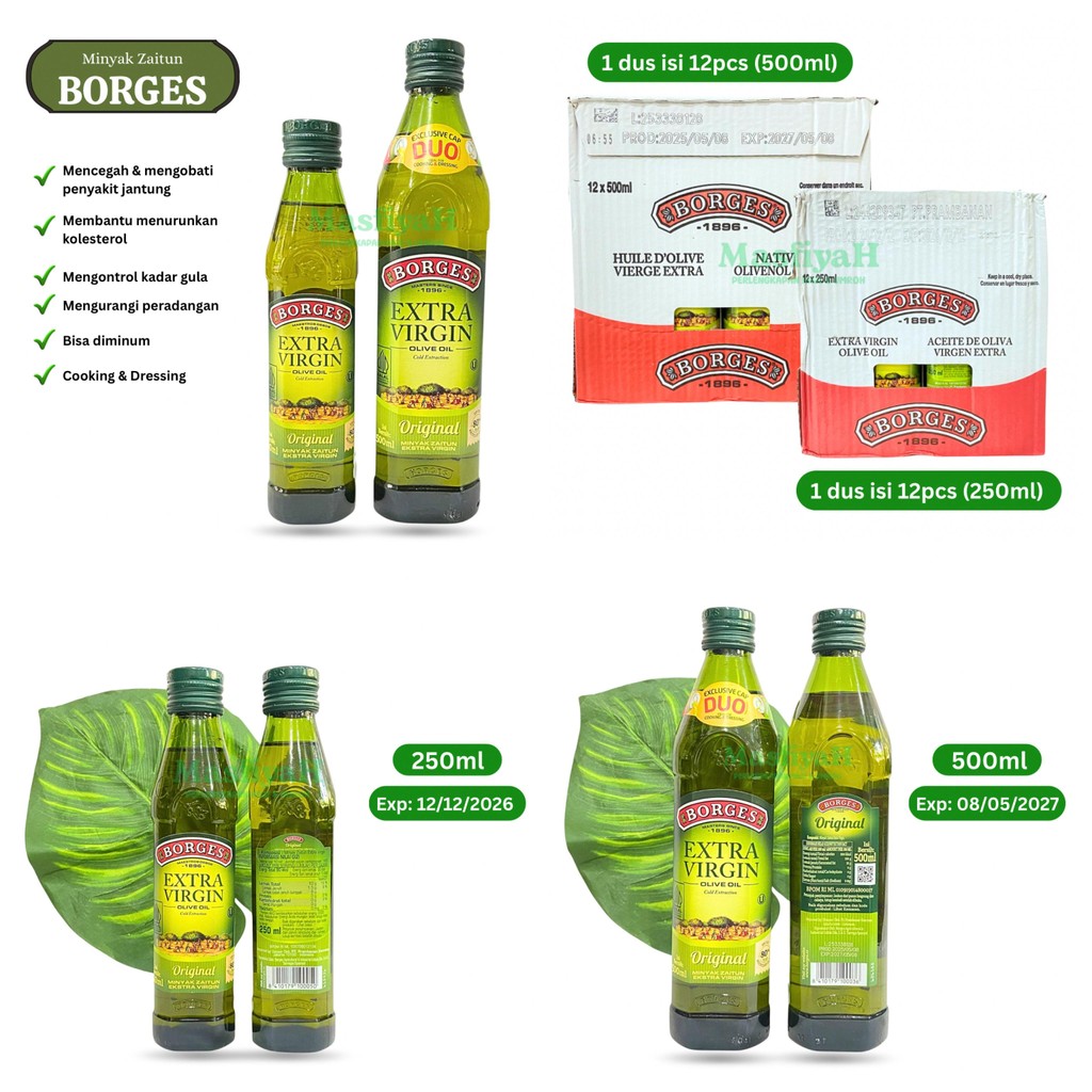 Minyak Zaitun Borges Zaitun 250ml Minyak Borges ASLI 125ml Minyak Zaitun Bisa Diminum