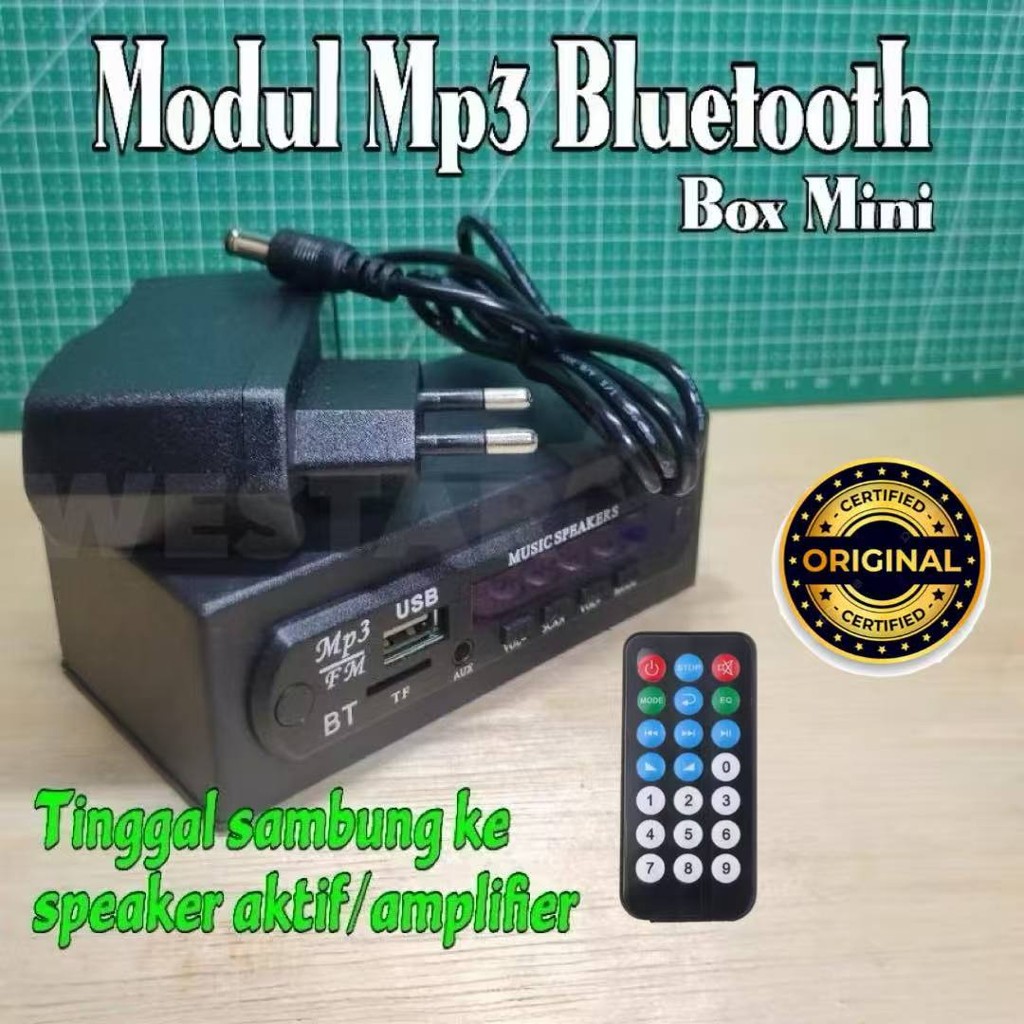 Modul Bluetooth kit mp3 Usb AUX FM RADIO 12V original WESTAR modul mp3 bluetooth Siap Pakai
