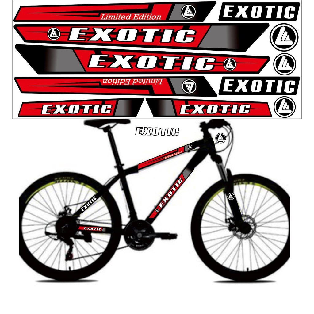POLET SEPEDAH STIKER SET SEPEDA EXOTIC ART SEPEDA